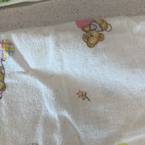 Set of 2 Vintage Toddler Time 100% cotton baby receiving blanket vintage 30 x 40 - Picture 5 of 8